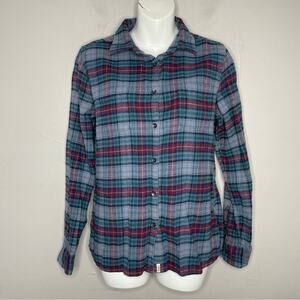 WOOLRICH Plaid Flannel Shirt Womens Small Gorpcore Winter Warm Cozy Cotton Ranch
